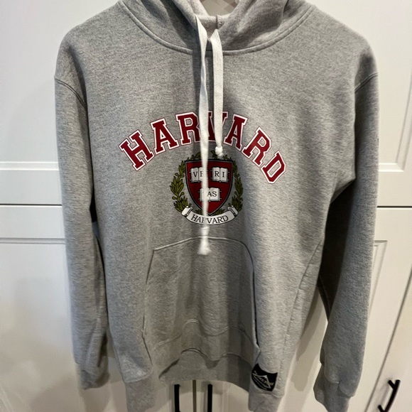 Grey hoodie with Harvard design including logo on front. From Camp Connection - Picture 3 of 3